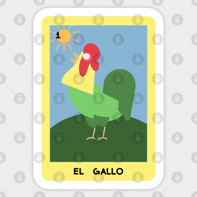 El gallo Sticker by ximz